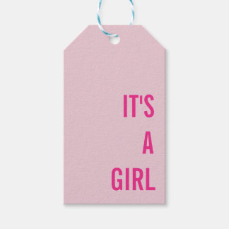 It's a Girl Baby Shower Gift Tags