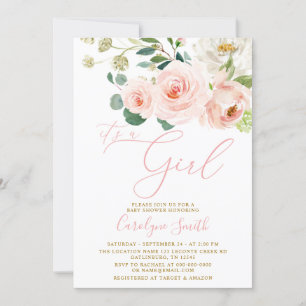 It's A Girl Baby Shower Invitation