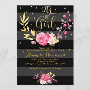 Its a Girl Baby Shower Invitation