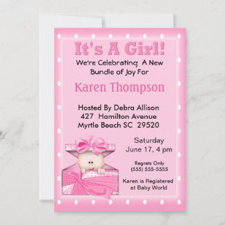 It's A Girl Baby Shower Invitation