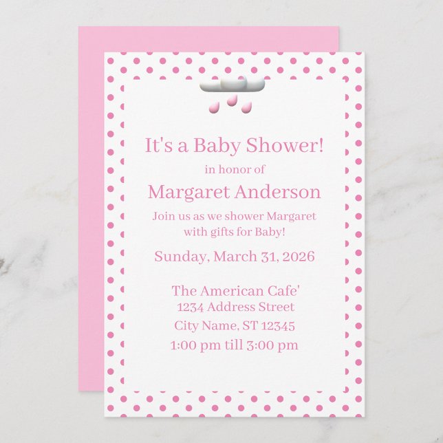 It's a Girl Baby Shower Invitation (Creator Uploaded)
