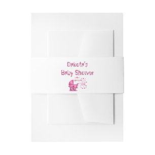 It's a Girl Baby Shower Invitation Belly Band