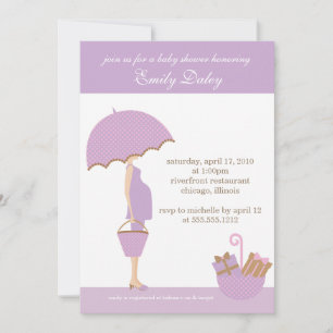 {it's a girl!} baby shower invitation [lavender]