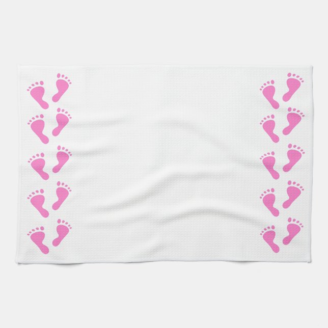 Its a Girl - Baby Shower, Newborn Tea Towel (Horizontal)