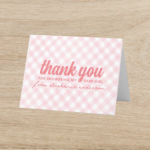 It's a Girl Baby Shower Thank You Card