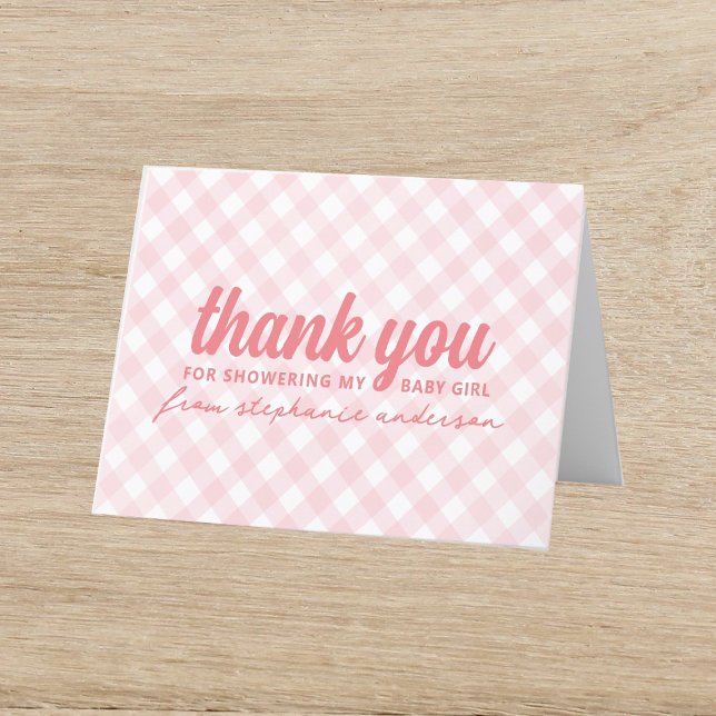 It's a Girl Baby Shower Thank You Card (Creator Uploaded)