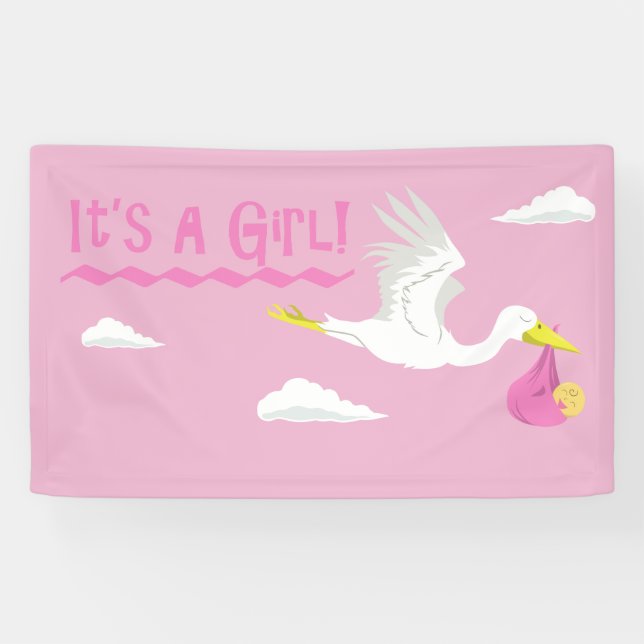 It's A Girl! Banner (Horizontal)