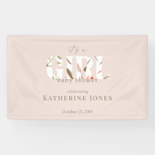 It's a Girl Blush Baby Shower II Banner