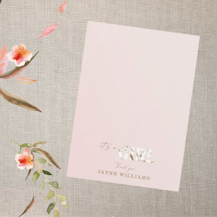 It's a Girl Blush Baby Shower Thank You Invitation