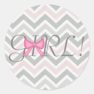 It's a Girl! Bow Themed Sticker
