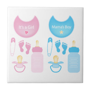 its a girl boy ceramic tile