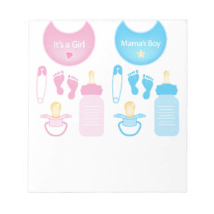 its a girl boy notepad