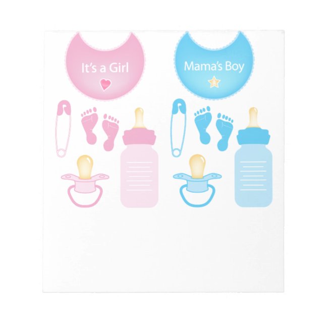 its a girl boy notepad (Front)