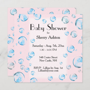 It's a Girl Bubble Baby Shower Invitation