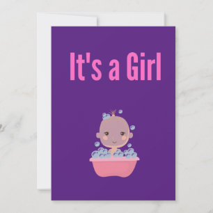 It's a Girl - Bubble bath Invitation