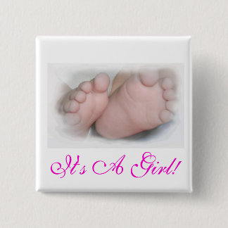 It's A Girl! Button
