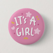 It's a Girl Button