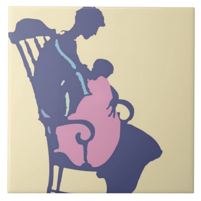 <It's a Girl> by Steve Collier Ceramic Tile (Front)