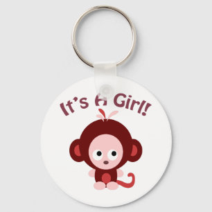 It's a girl! Cute Monkey Key Ring