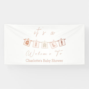 It's a Girl! Cute Notedry Boho Colour Baby Shower Banner