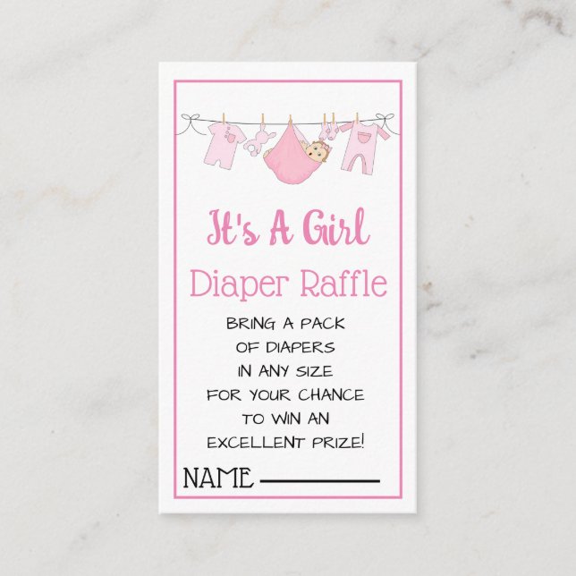 It's A Girl  Enclosure Card (Front)