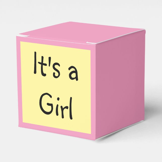 It's a Girl Favour Box (Front Side)