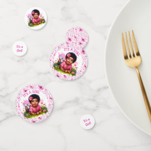 It's a Girl    Girl's Floral Baby Shower  Confetti