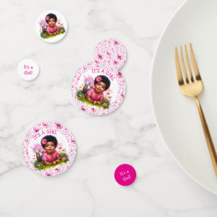 It's a Girl Girl's Floral Baby Shower Confetti