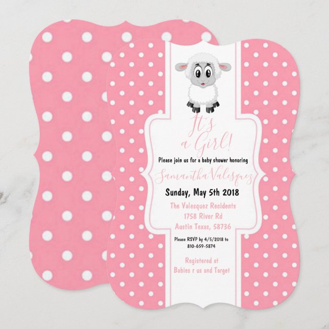 It's a Girl Invitation (Front/Back)