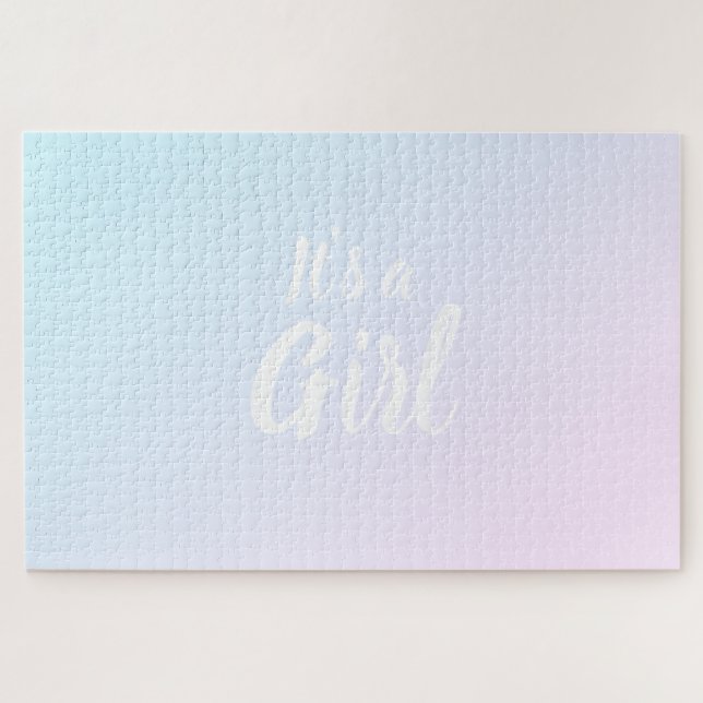 It's a Girl, It's a Boy baby shower gender reveal  Jigsaw Puzzle (Horizontal)