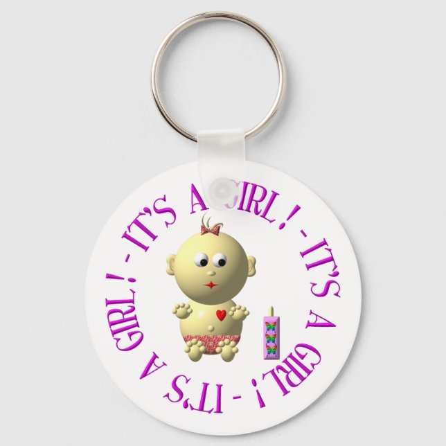 It's a girl! key ring (Front)