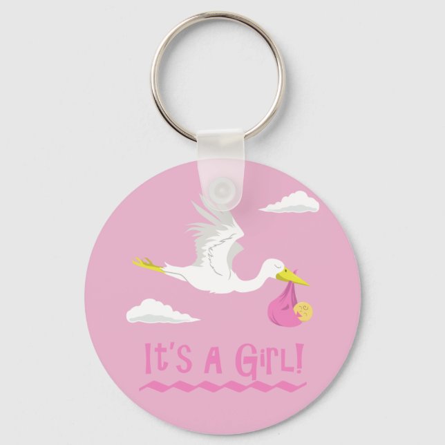 It's a Girl! Key Ring (Front)