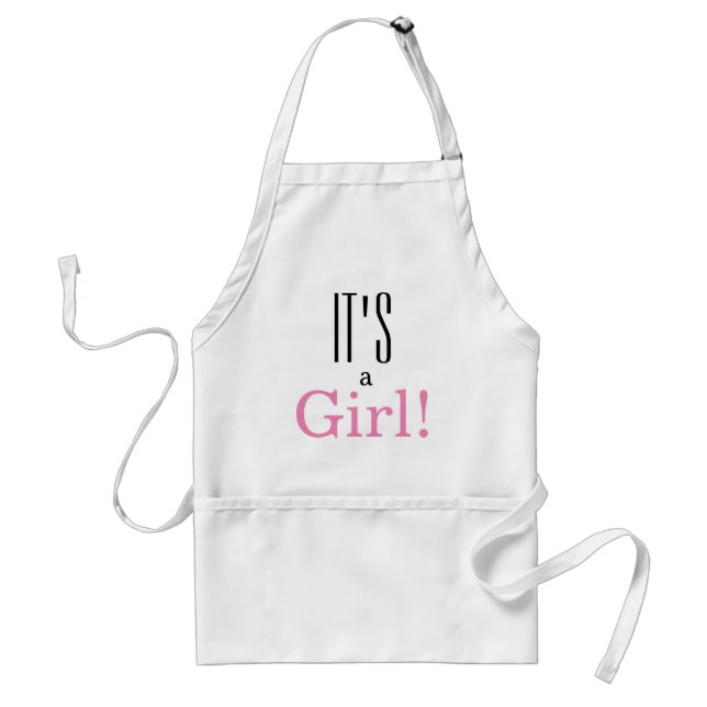 It's a Girl! Kitchen Apron (Front)