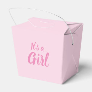 It's a Girl, light pink baby shower, gender reveal Favour Box