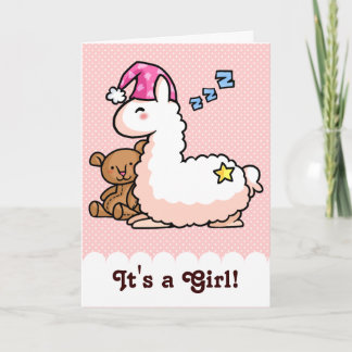 It's a Girl Llama! Card
