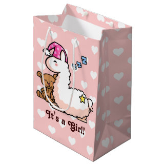 It's a Girl Llama! Medium Gift Bag