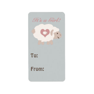 It's a Girl! Mama Sheep Label