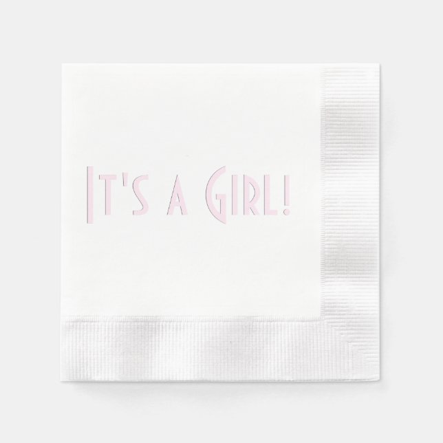 It's a Girl Napkin (Front)