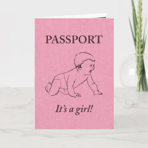 it's a girl! (passport announcement) announcement
