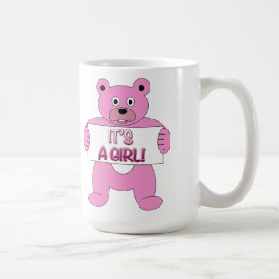 It's A Girl Pink Bear Coffee Mug