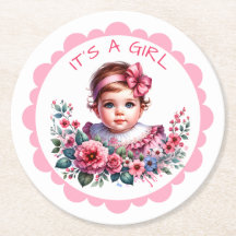 It's a Girl | Pink Floral Vintage Baby Shower