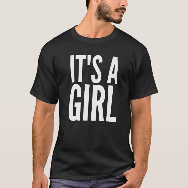 It's A Girl Pink Girl Baby Shower Adoption Gender  T-Shirt (Front)