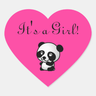 It's a Girl! Pink heart sticker