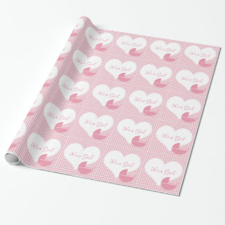 It's a Girl Pink Stroller Wrapping Paper