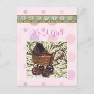 It's A Girl Postcard