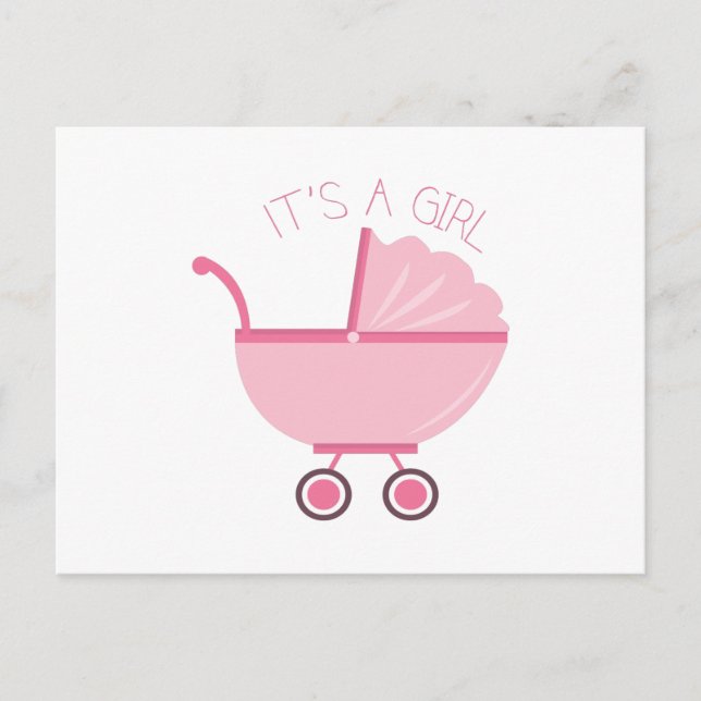 Its A Girl Postcard (Front)