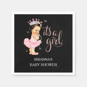 It's a Girl Princess Baby Shower Napkin