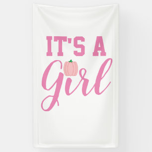 It's A Girl Pumpkin Banner