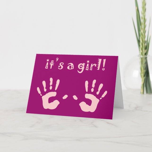 it's a girl! (see inside) announcement (Front)