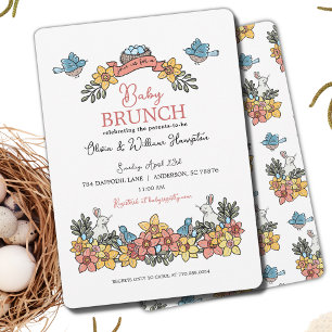 It's a Girl Springtime Brunch Baby Shower Invitation